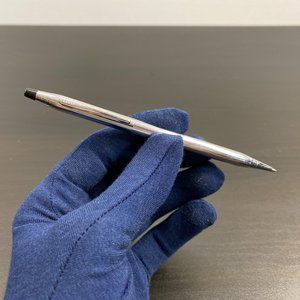 Vintage CROSS Classic Century Chrome Lustre Ballpoint Pen, Made in USA, Silver P